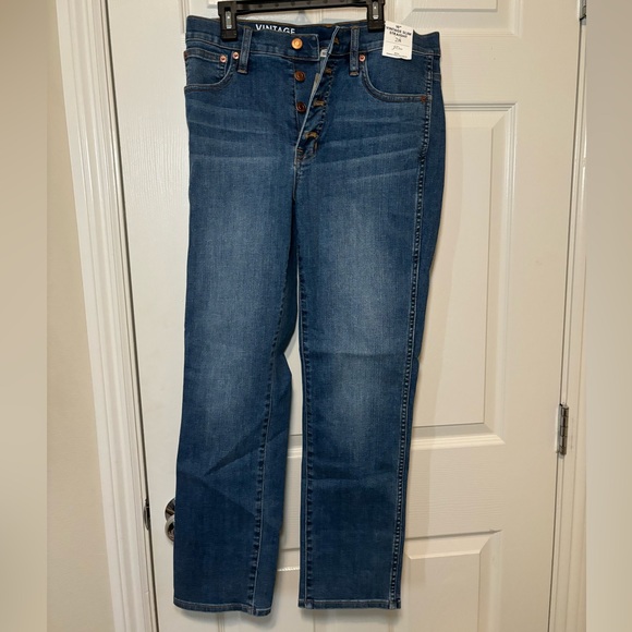 NWT JCrew 10” Vintage Slim Straight with button fly, size 28 - Picture 4 of 7